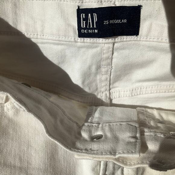 Gap Denim Women’s Jeans Mini skirt size 25 Regular, White, Frayed Hem - Picture 6 of 9